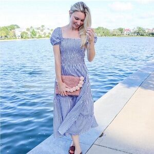 Maxwell & Geraldine puff‎ sleeve maxi dress